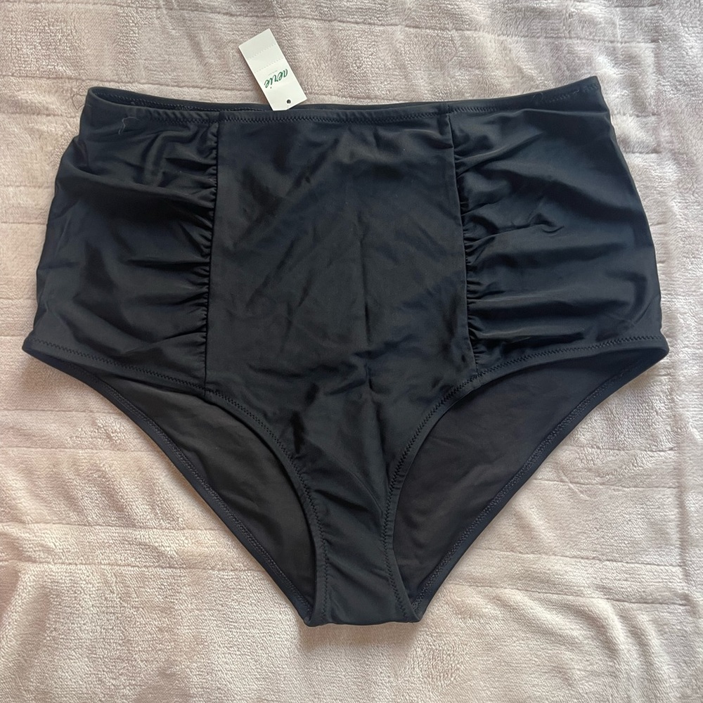 Aerie Ruched High Rise Bikini Bottom